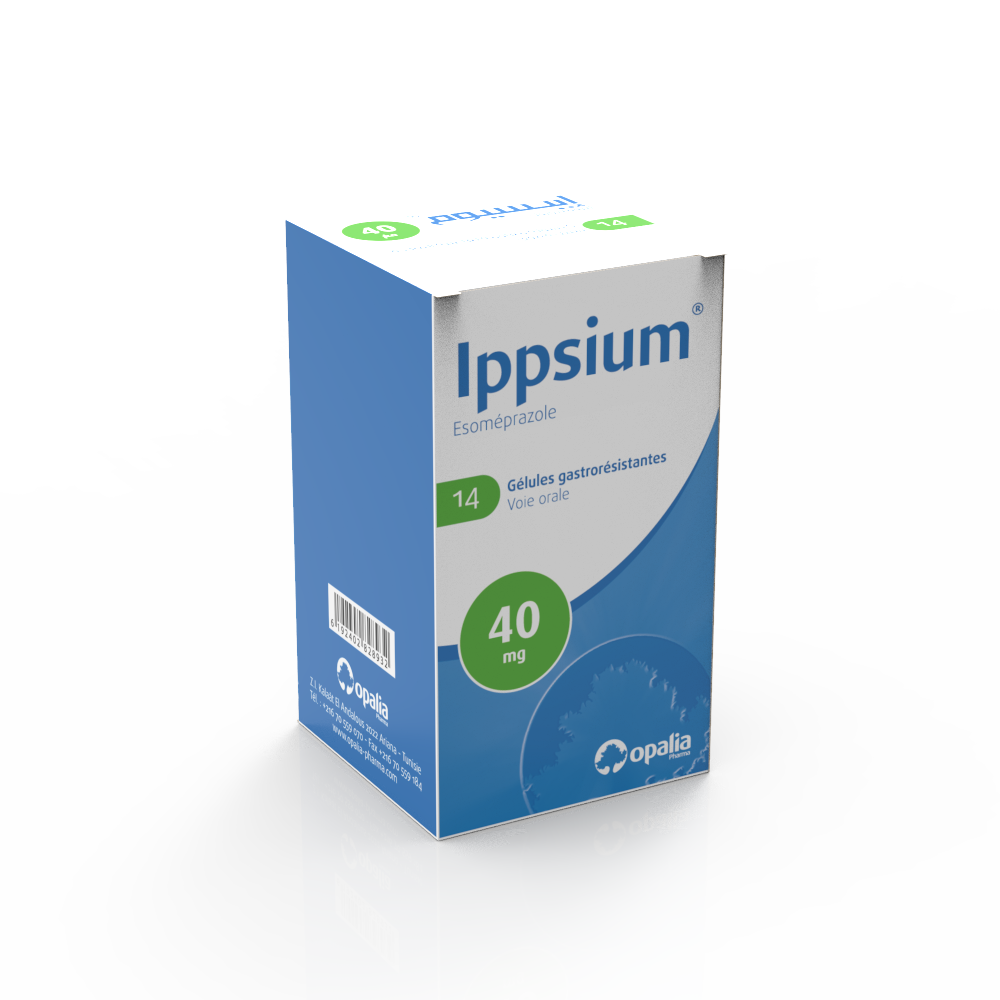 IPPSIUM 40 mg Gastro-resistant capsule Bottle of 14